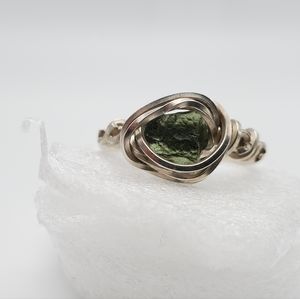 Moldavite Ring Size 9